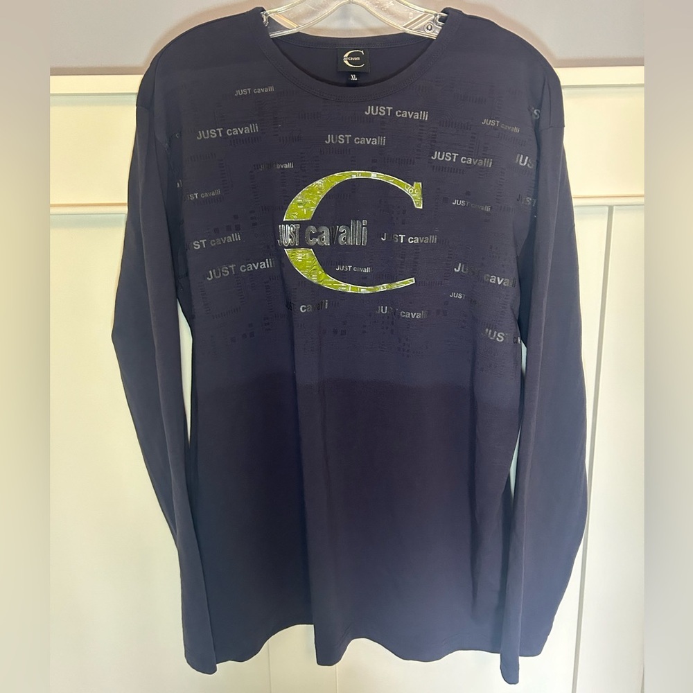 Just Cavalli digital logo longsleeve shirt